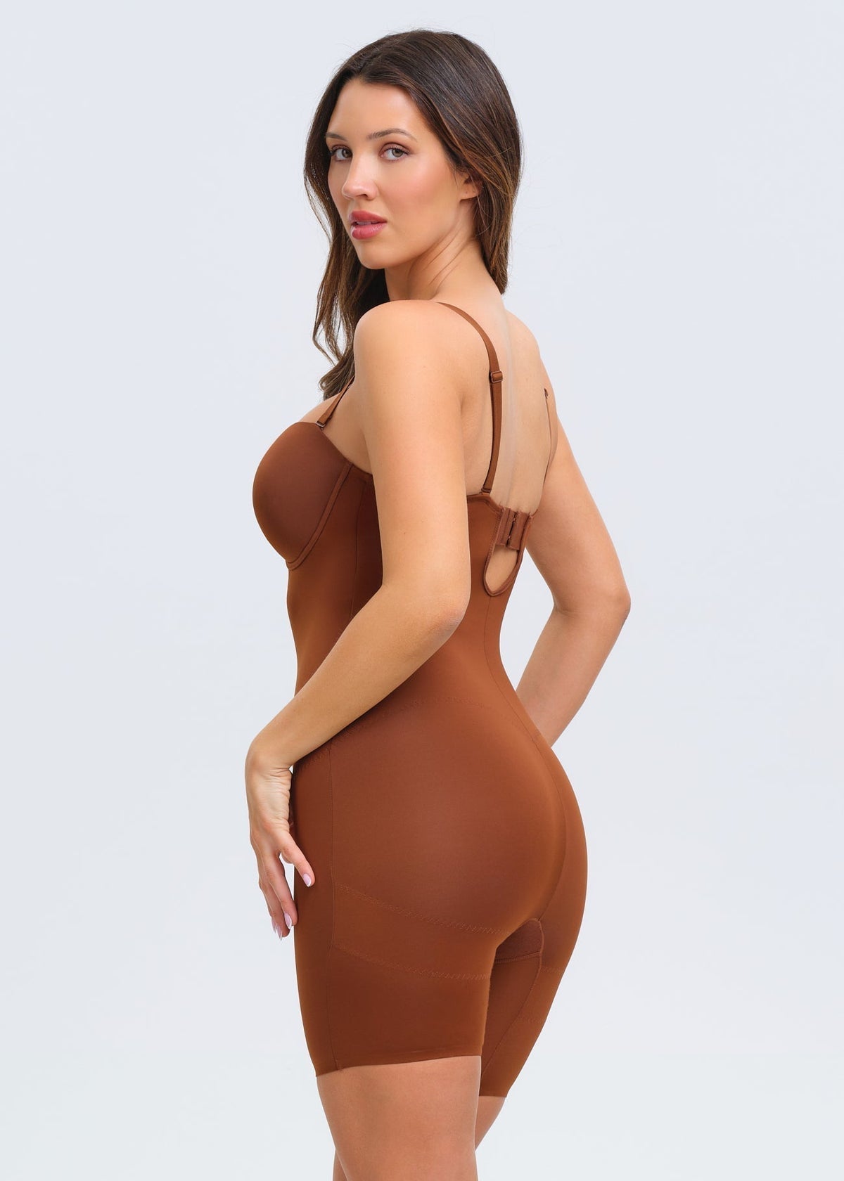 BraSculpt Strapless Bodysuit Shorts - Beige - 3X