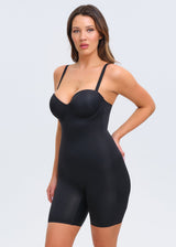 BraSculpt Strapless Bodysuit Shorts - Coffee - M