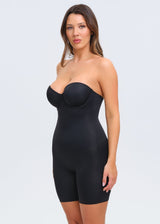BraSculpt Strapless Bodysuit Shorts - Black - M
