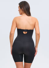 BraSculpt Strapless Bodysuit Shorts - Black - XL