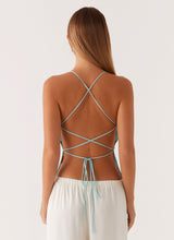 Gigi Sequin Top - Light Blue - L