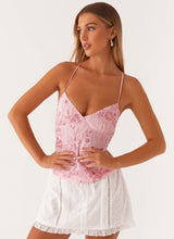 Gigi Sequin Top - Pink - M