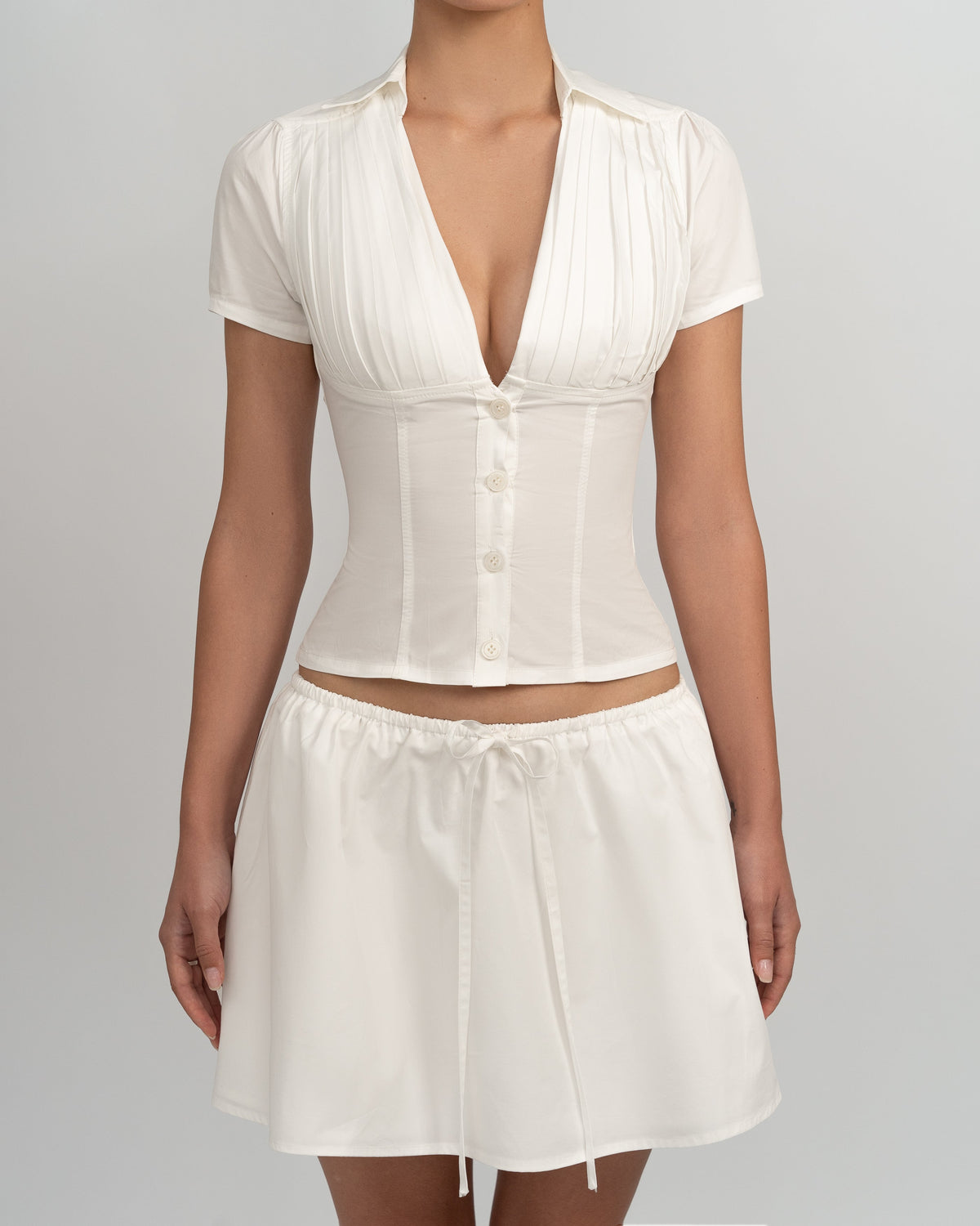 Solara Elegant Blouse - White - S