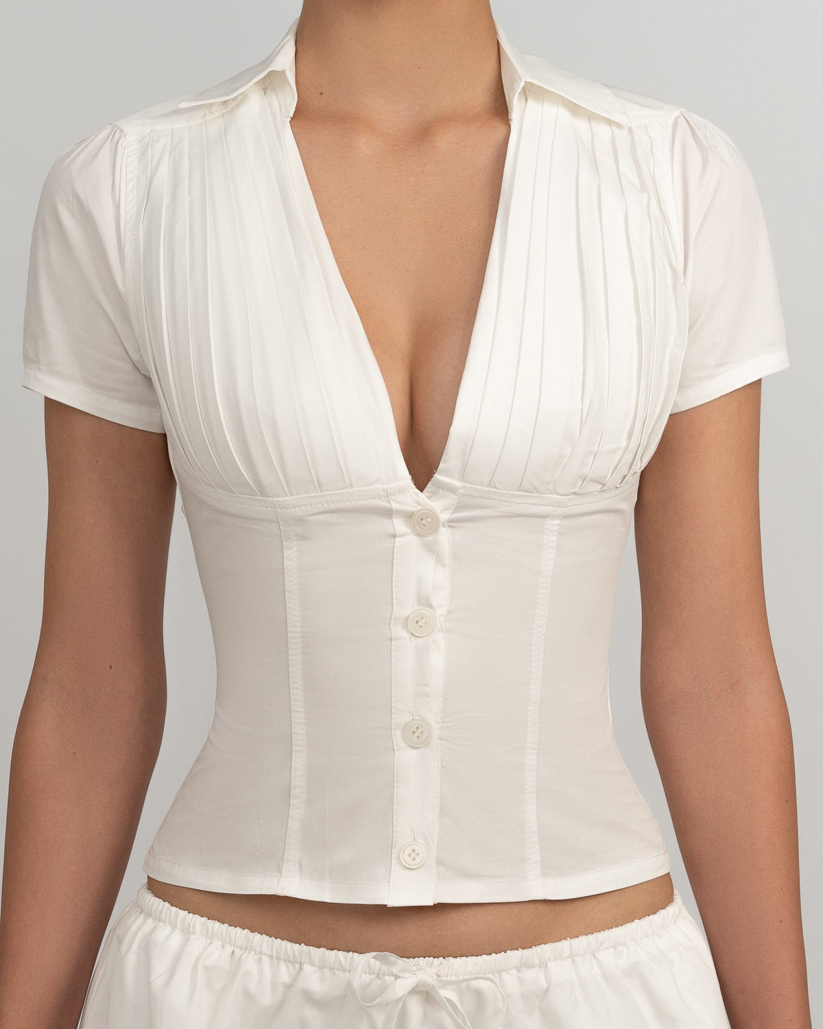 Solara Elegant Blouse - White - M