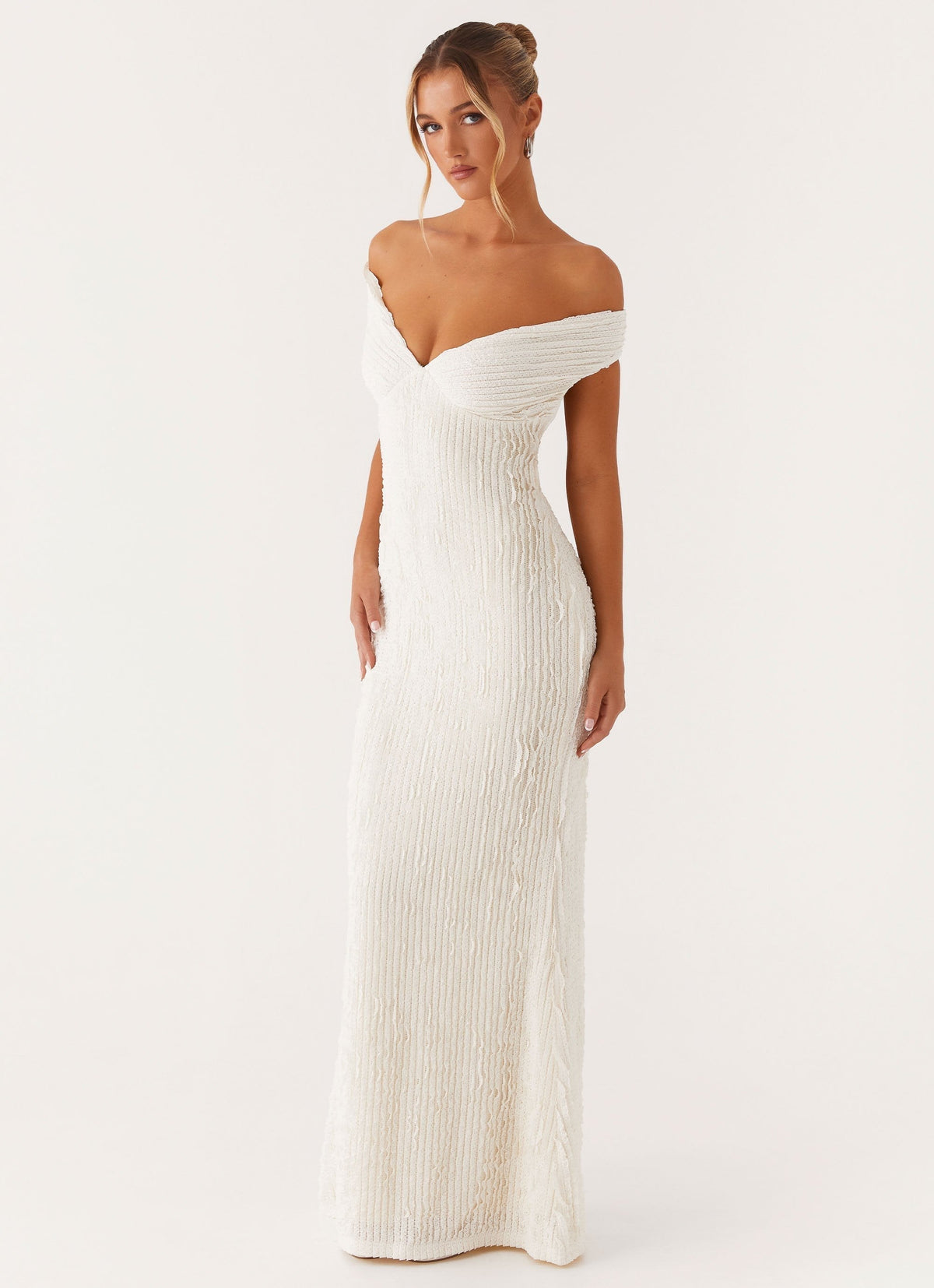Mae Maxi Dress - White - S