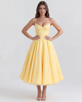 Selene | Midi Dress - Butter Yellow - L