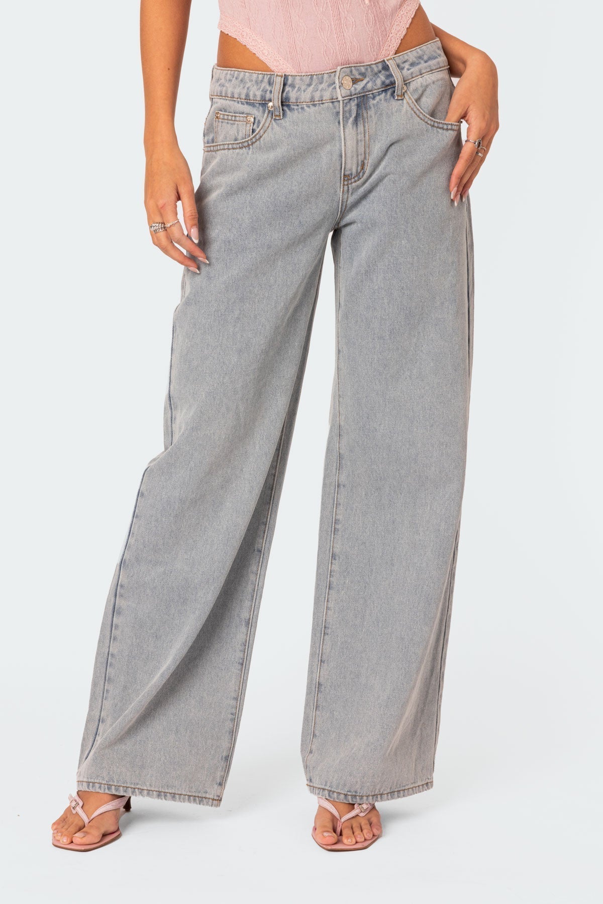 Ophelia Bow Pocket Jeans - LIGHT BLUE - UK 10 (M)