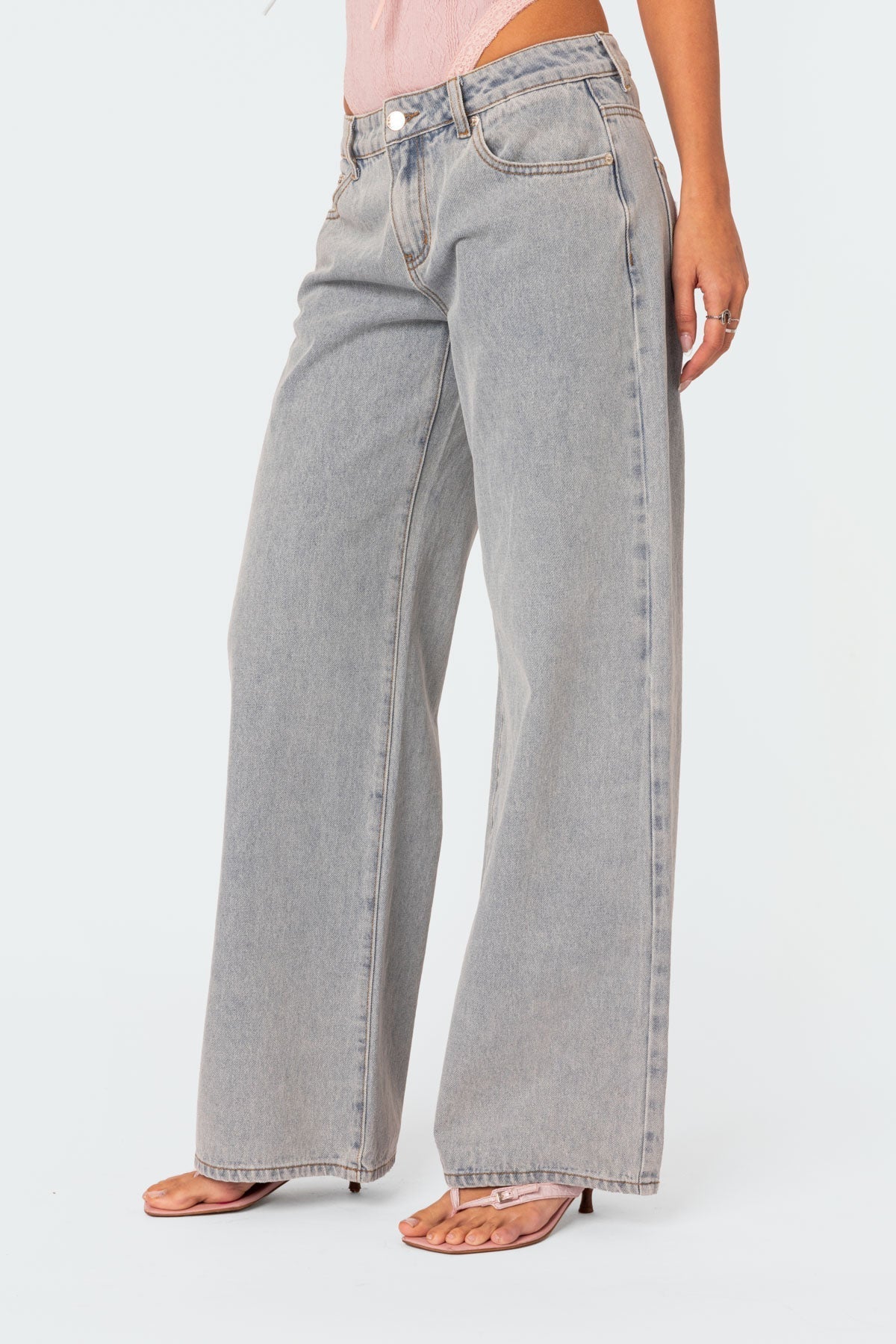 Ophelia Bow Pocket Jeans - LIGHT BLUE - UK 12 (L)