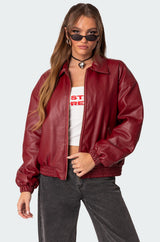 Zahara Bomber Jacket - Burgundy - XS