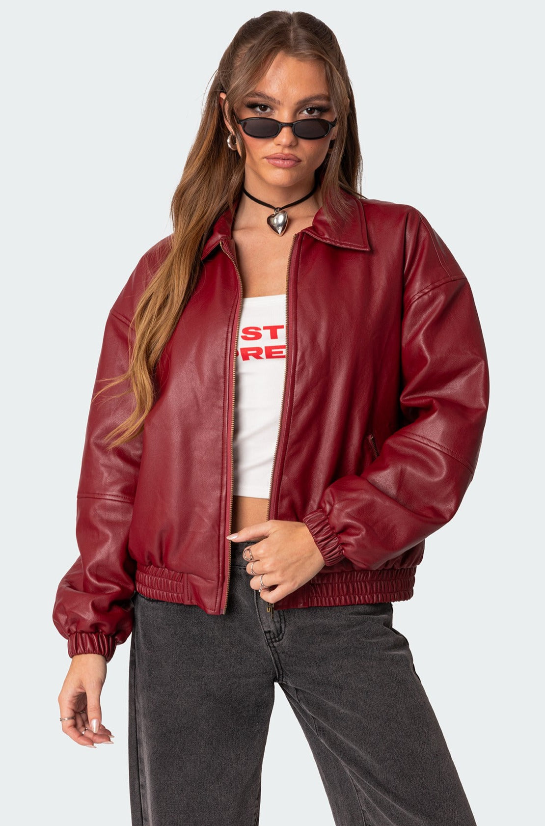 Zahara Bomber Jacket - Burgundy - XS