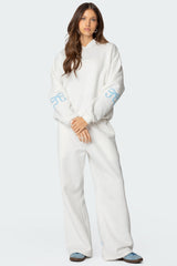 Ophelia Bow Tracksuit - Cream - XS