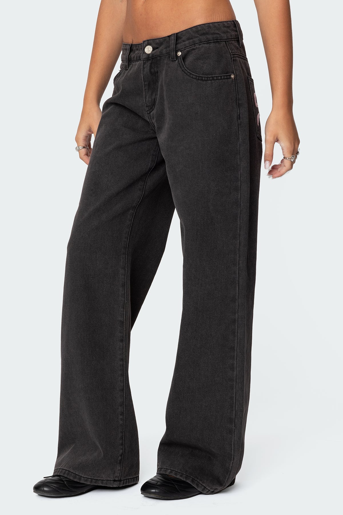 Ophelia Bow Pocket Jeans - WHITE - UK 6 (XS)
