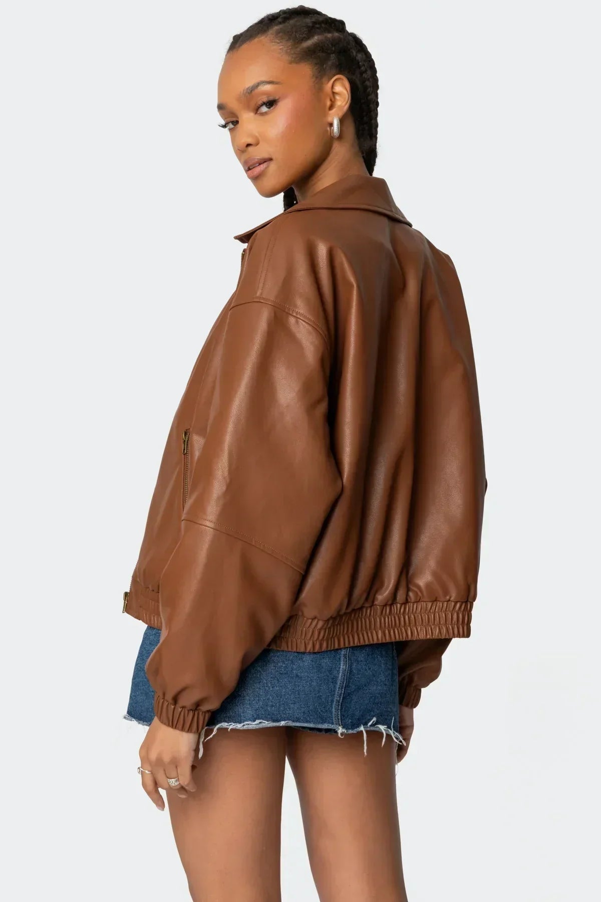 Zahara Bomber Jacket - Brown - S
