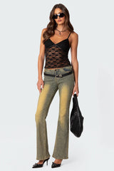 Azalea Lace Top - Black - S