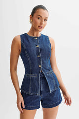 Isabeau Denim Set - Navy - S