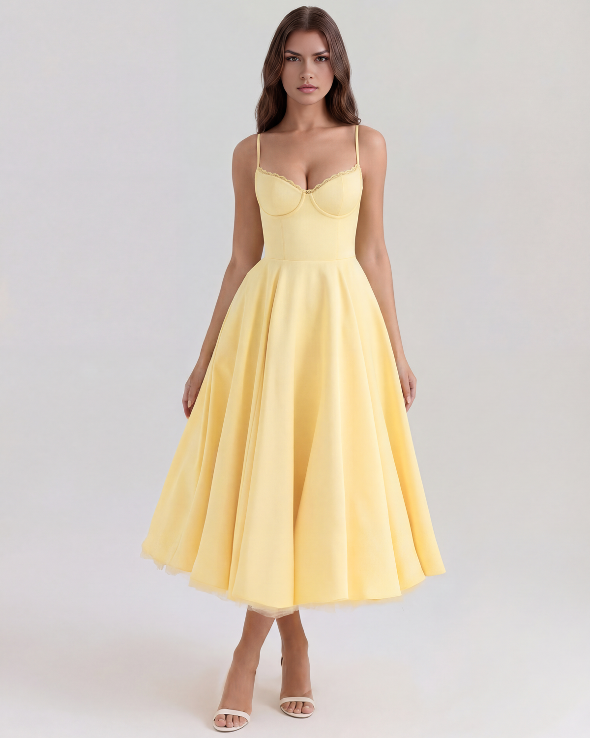 Selene | Midi Dress - Butter Yellow - XS