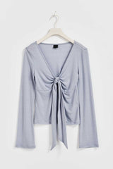 Jessalyn Tie Top - Black - XL