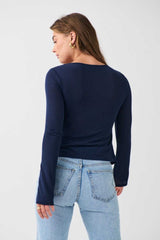 Jessalyn Tie Top - Light Blue - S