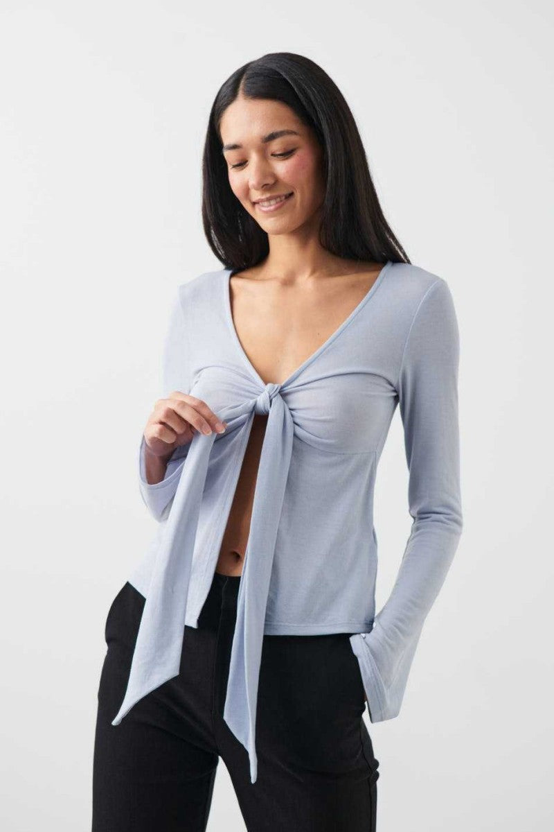 Jessalyn Tie Top - Black - M