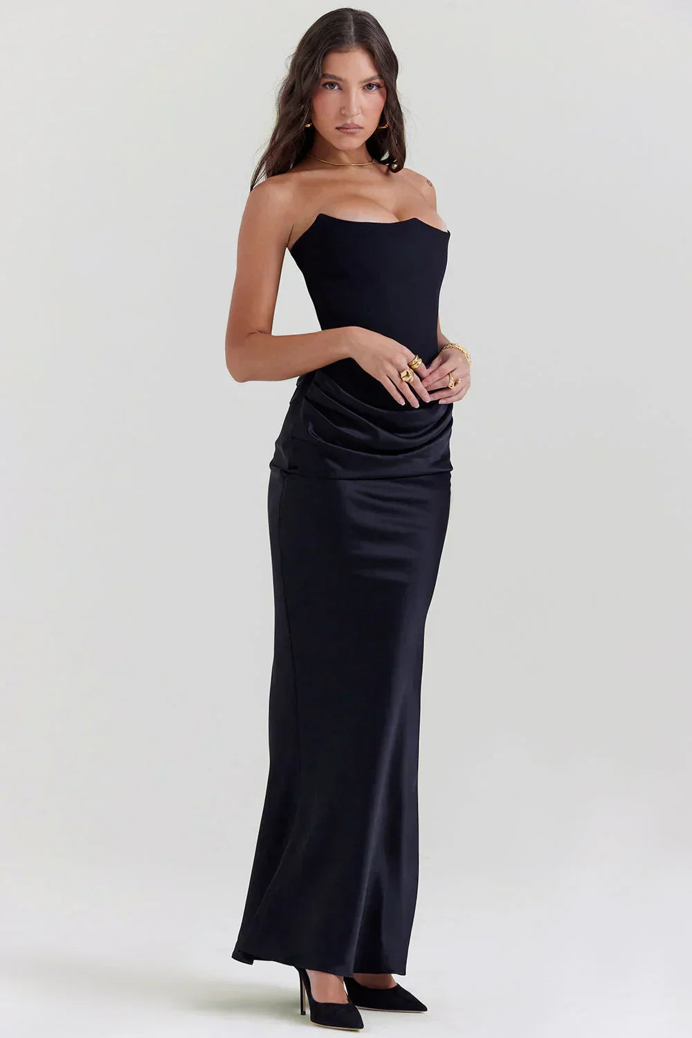 Olivia Maxi Dress - Black - M