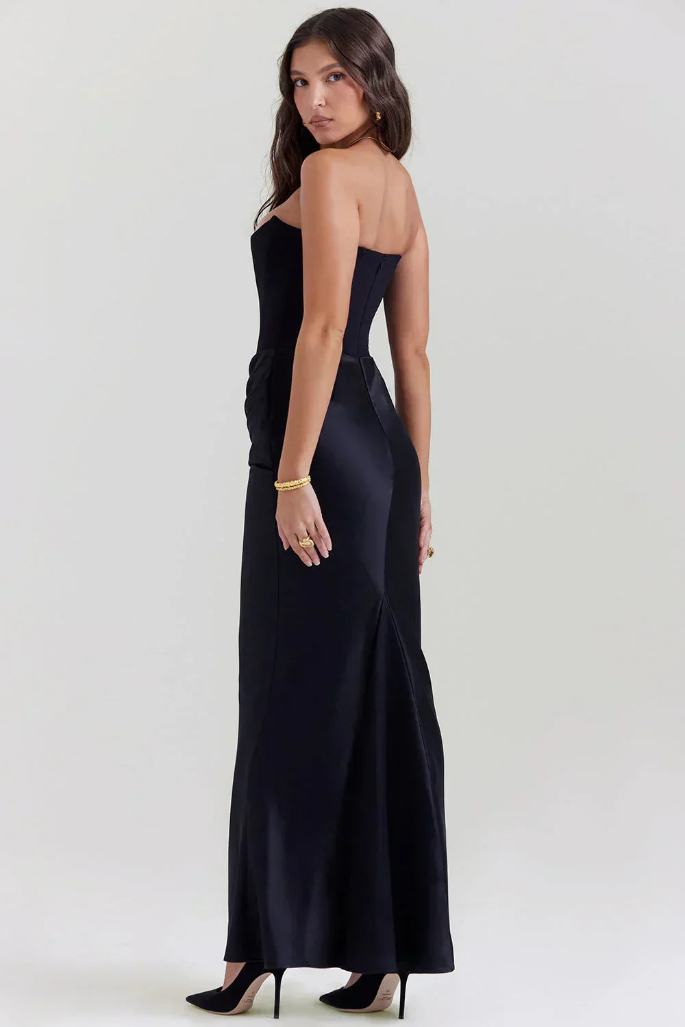 Olivia Maxi Dress - Black - L