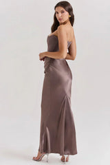 Olivia Maxi Dress - Brown - S