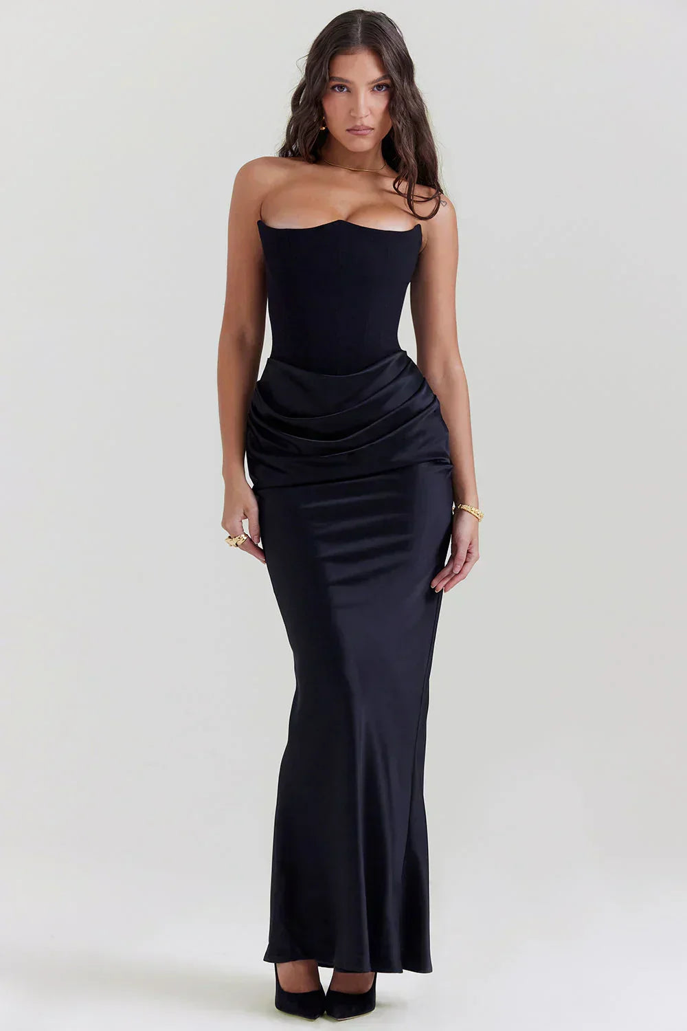 Olivia Maxi Dress - Black - XS