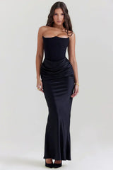 Olivia Maxi Dress - Black - XS