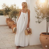 Elena Maxi Dress - Brown - XL