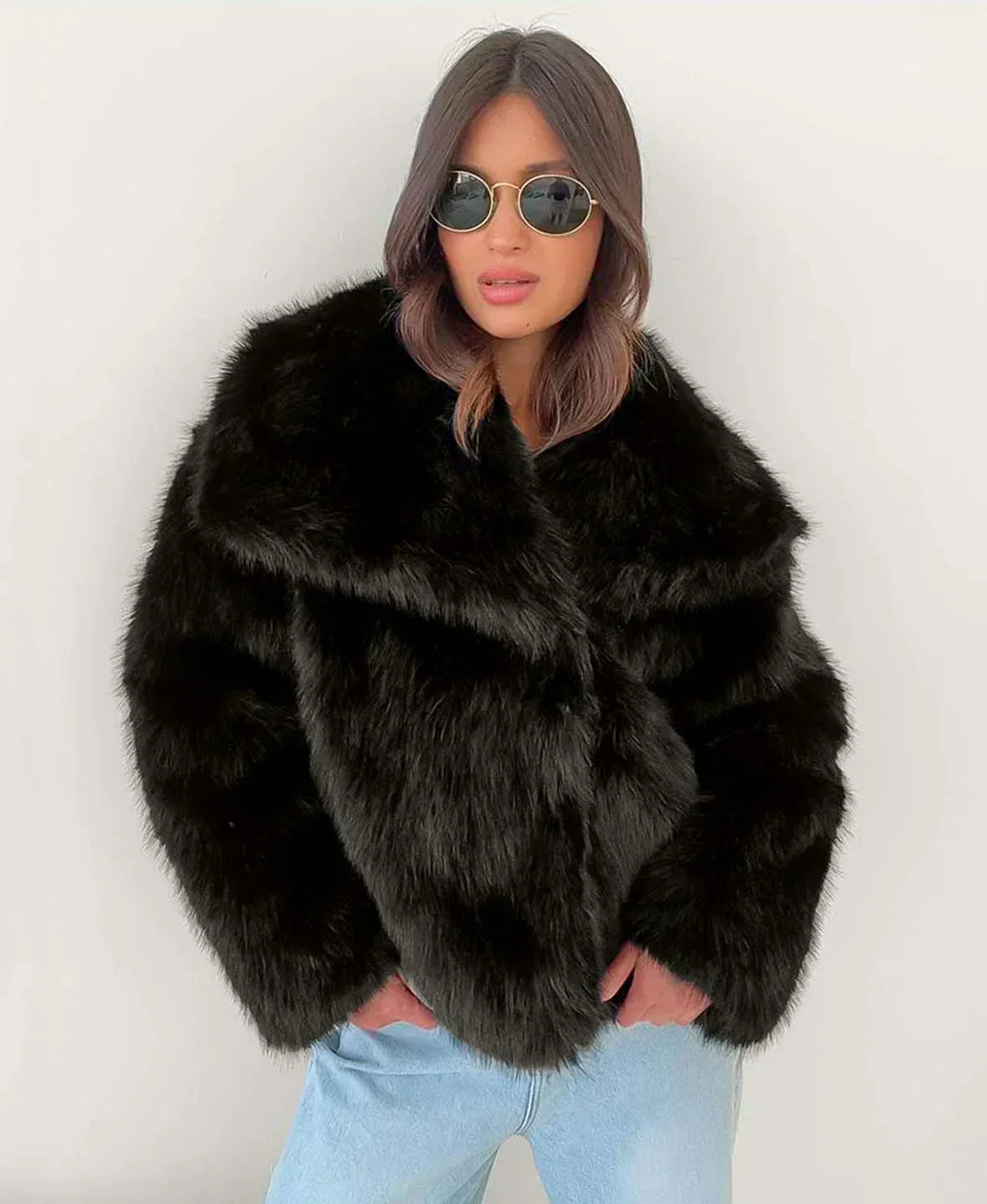 Jessica Cozy Fur Coat - Beige - XL
