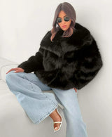 Jessica Cozy Fur Coat - Black - XS