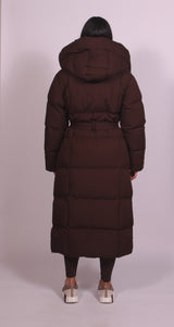Jessie Hooded Puffer - Brown - S