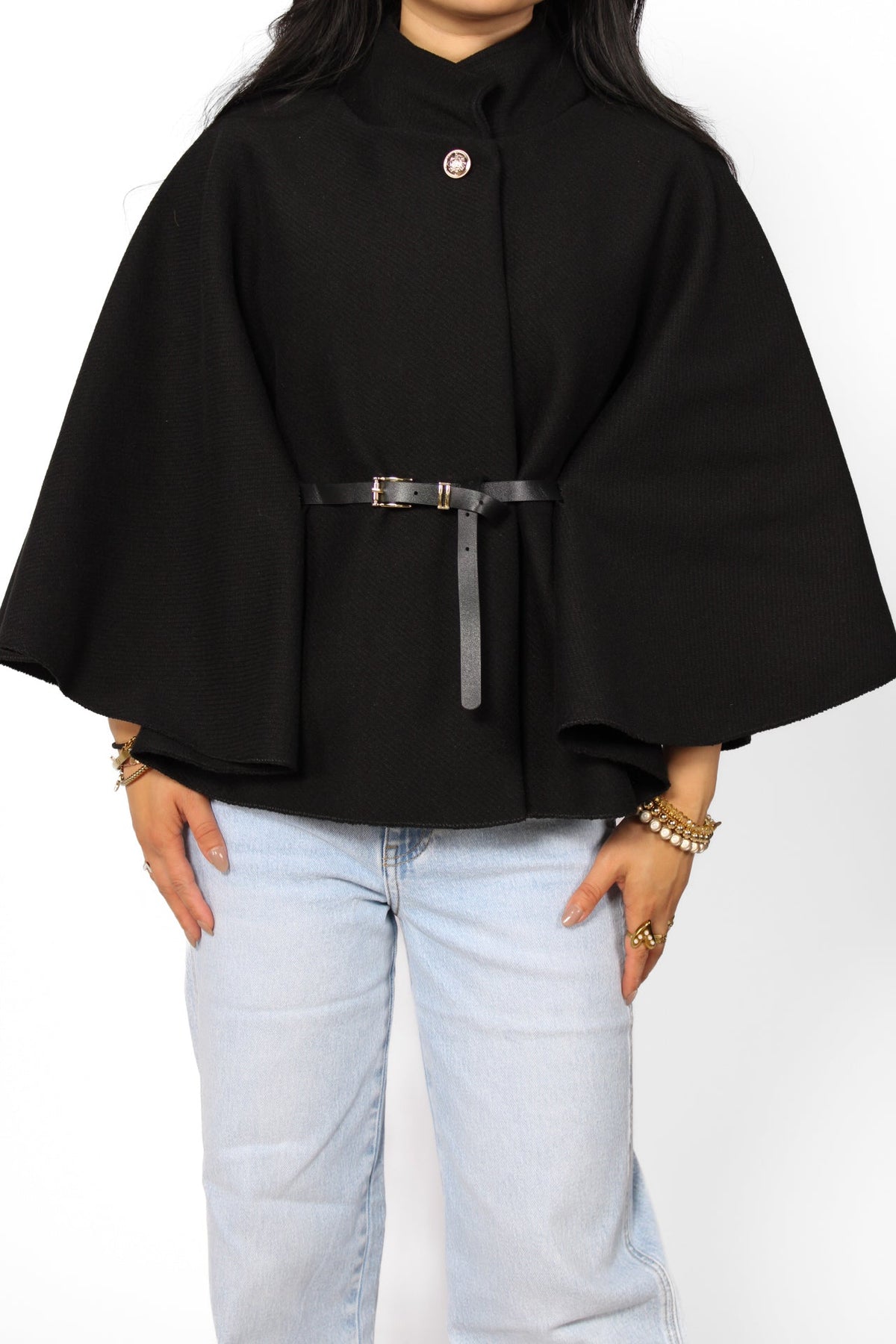 Nova Belted Cape Poncho - ONE SIZE (XS-XL) - Brown