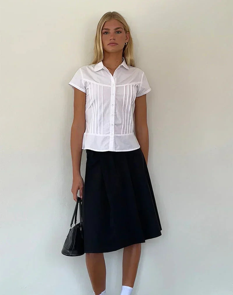 Joanne Elegant Blouse - White - XS