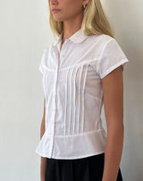 Joanne Elegant Blouse - White - M