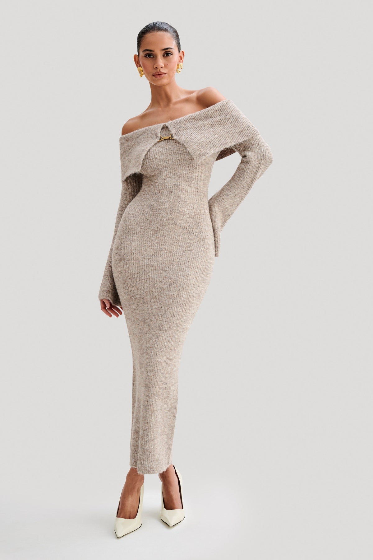 Zephyra Maxi Dress - Nude - XS