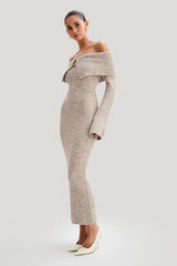 Zephyra Maxi Dress - Nude - S