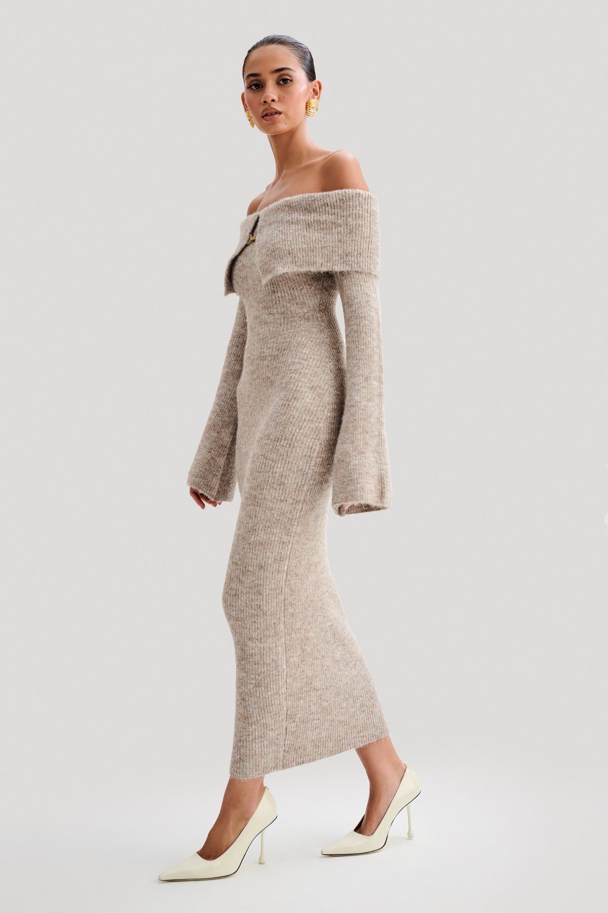 Zephyra Maxi Dress - Nude - M