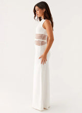 Liliana Mesh Maxi Dress - White - L