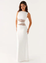 Liliana Mesh Maxi Dress - White - M