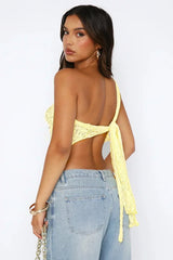 Baila Lace Top - Lemon Yellow - XS