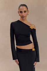 Saphina Floral Set - Black - S