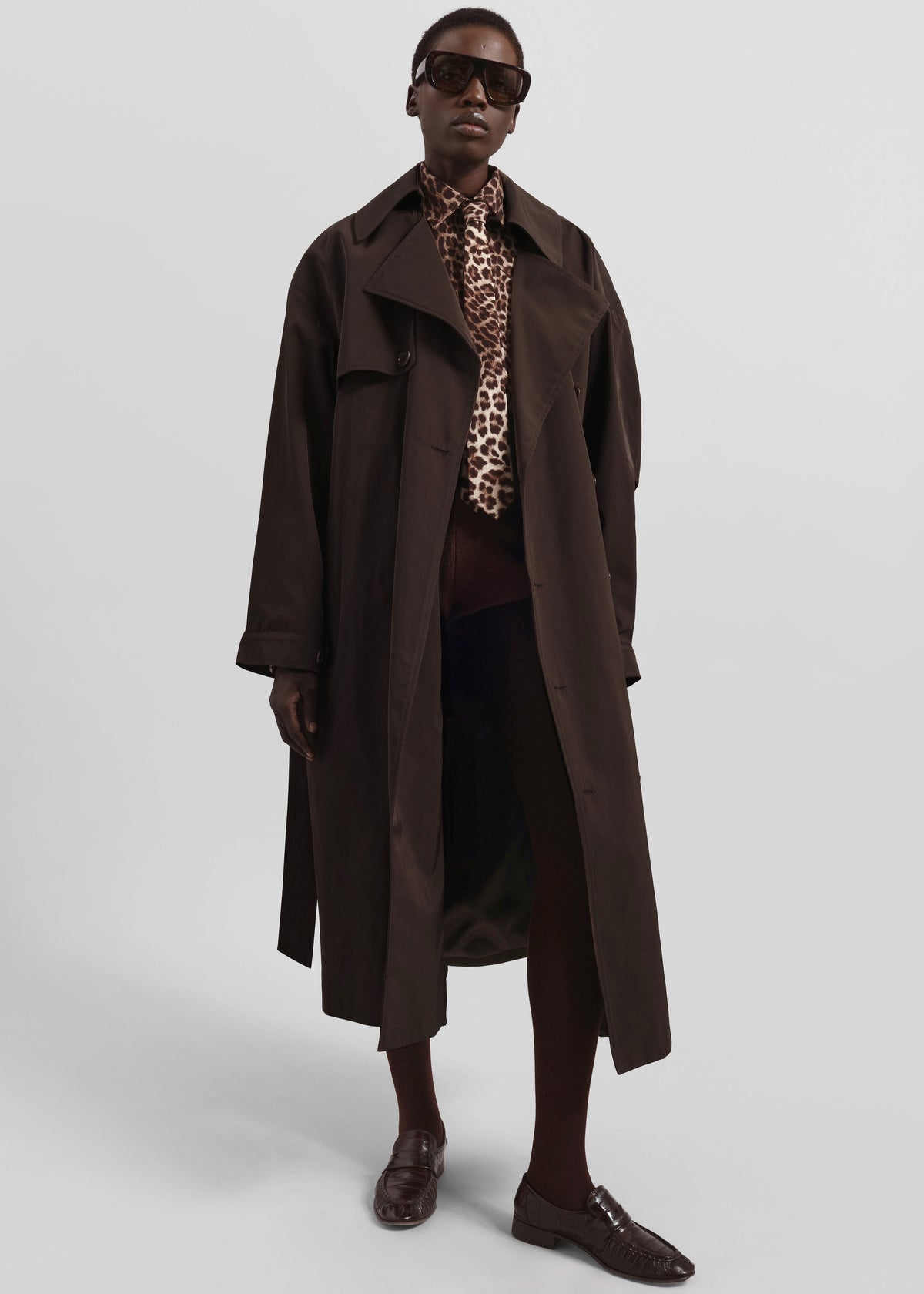 Elara Oversized Trench - Brown - S