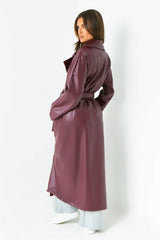 Dani Leather Trench Coat - XL - Black