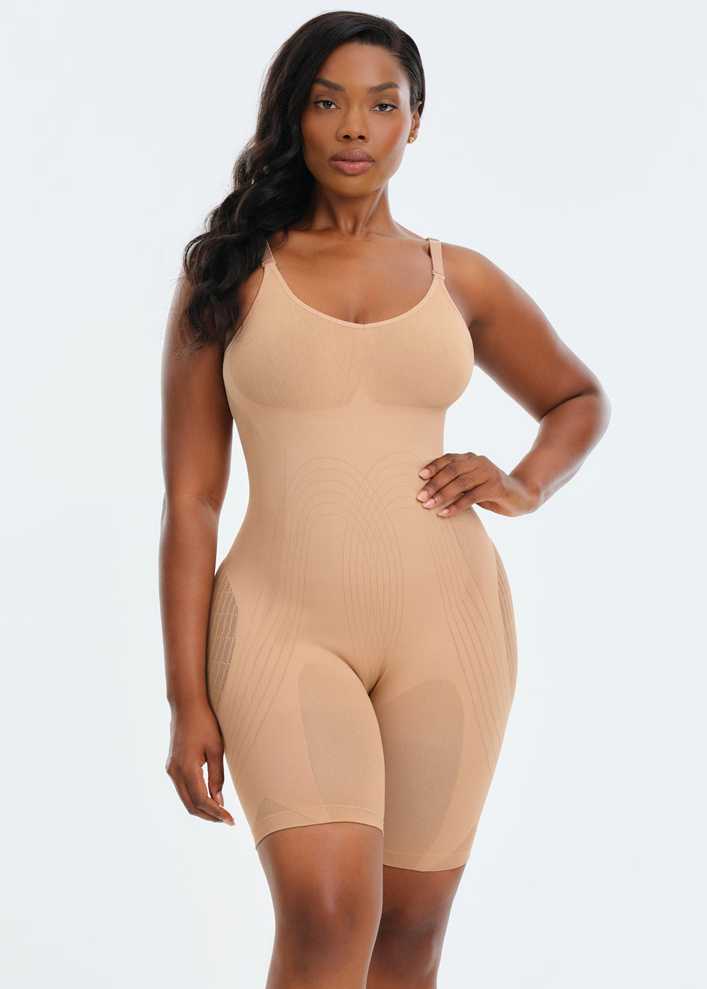 PowerMesh Sculpting Bodysuit Shorts - Black - XS/S