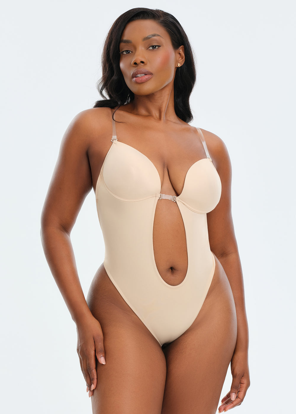 BraSculpt Backless Thong - Beige - 2X