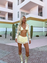 Bikini Lace Set - Yellow - XS