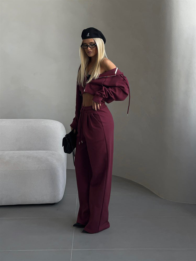 Amelia Lounge Set - Wine Red - M