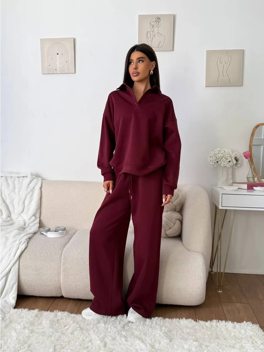 Abella Lounge Set - Wine Red - XS