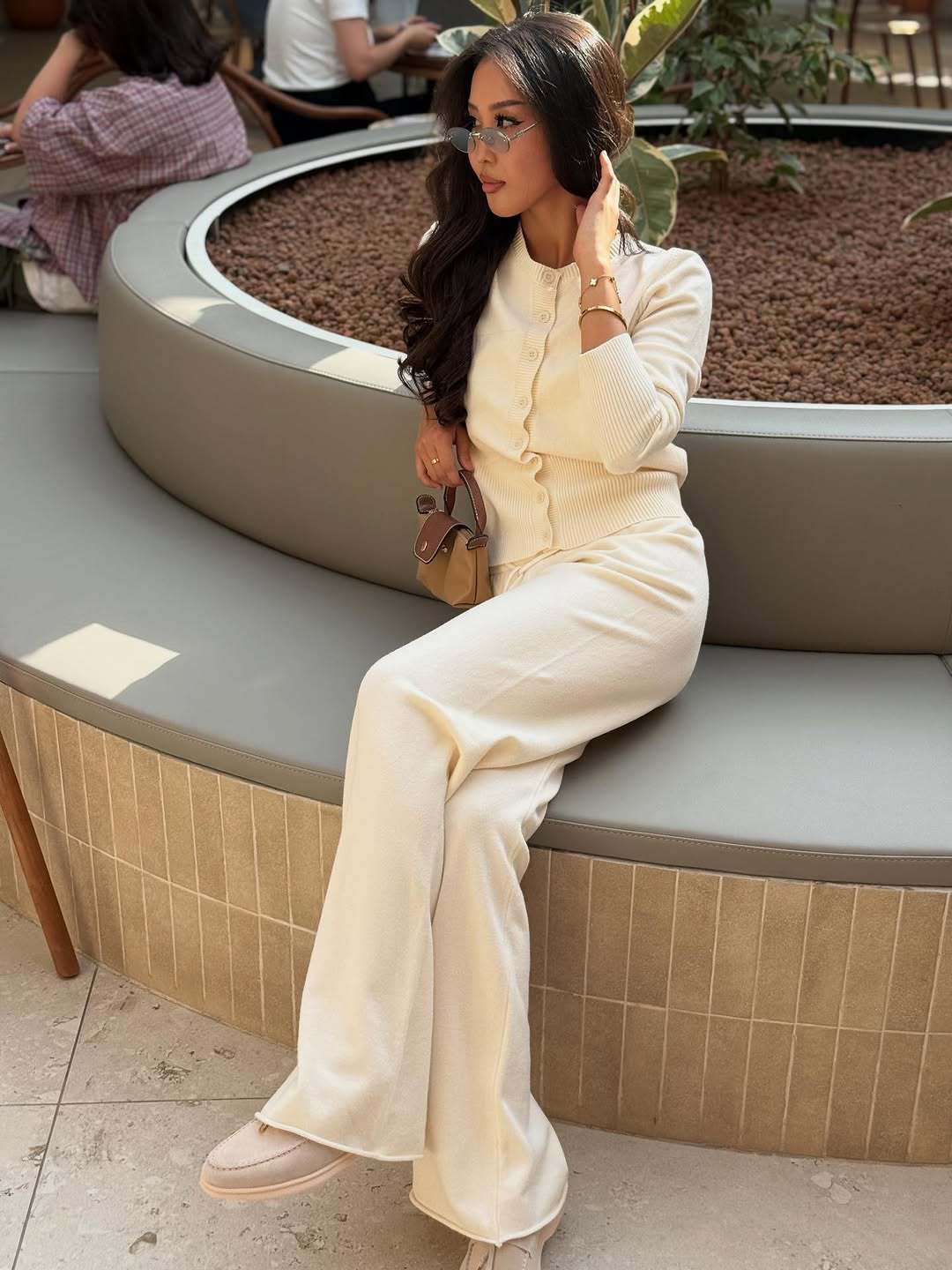 Amal Knit Set - Creamy White - L